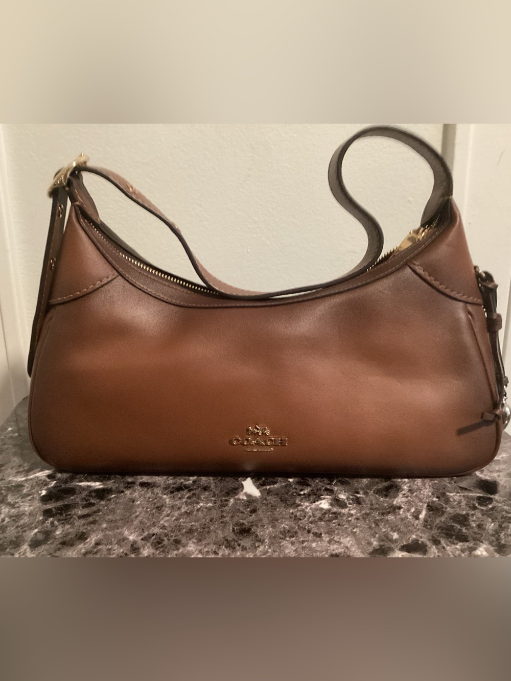 Coach  Brown Leather Shoulder Hobo (plus crossbody)